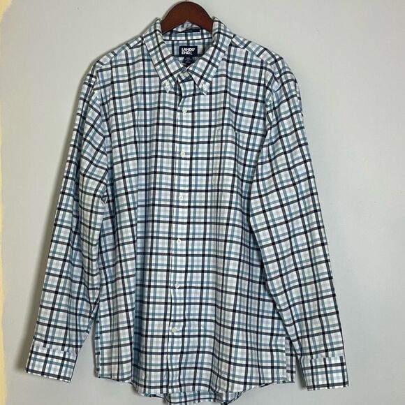 Lands' End Other - Lands' End Men’s Blue Plaid Long Sleeve Button-Down Shirt Traditional Fit